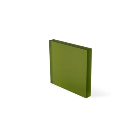 1/4" Frosted Olive Cast Acrylic Sheets | Both Sides Matte