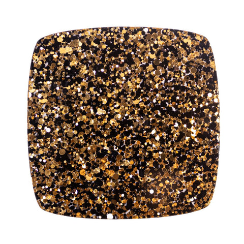1/8" Black & Bronze Glitter Dots Cast Acrylic Sheets