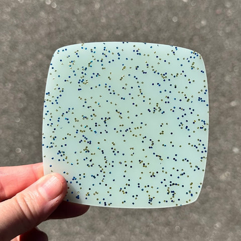 1/8" Blue Lagoon Glitz Glitter Cast Acrylic Sheets
