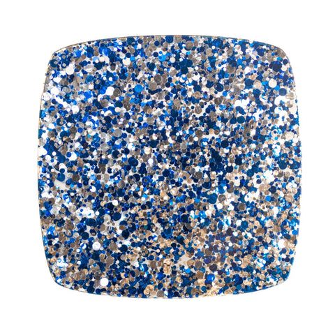 1/8" Blue & Silver Glitter Dots Cast Acrylic Sheets