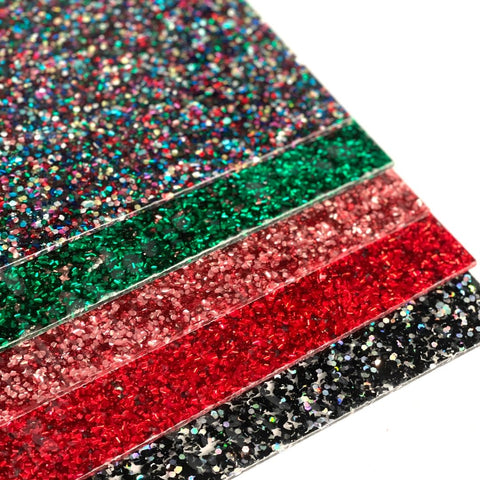 1/8" Confetti Nugget Glitter Cast Acrylic Sheets