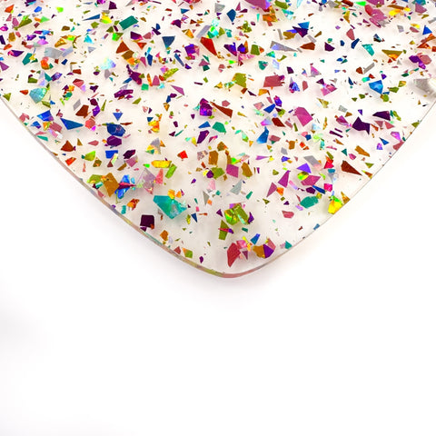 1/8" Confetti Flake Glitter Cast Acrylic Sheets