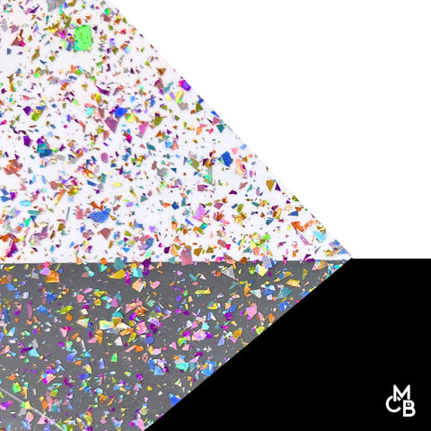 1/8" Confetti Flake Glitter Cast Acrylic Sheets