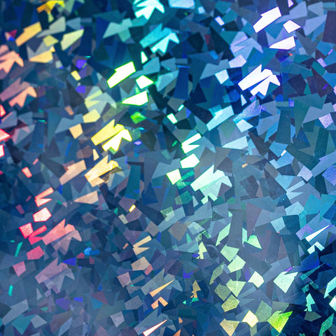 1/8" Iridescent Crystal on Black Acrylic Sheets