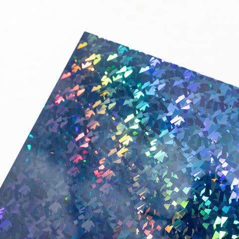 1/8" Iridescent Crystal on Black Acrylic Sheets