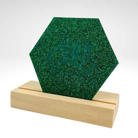 1/8" Emerald Green Glitter Cast Acrylic Sheets