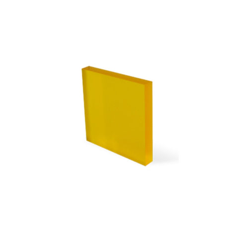 1/8" Frosted Sunset Yellow Cast Acrylic Sheets Both Sides Matte