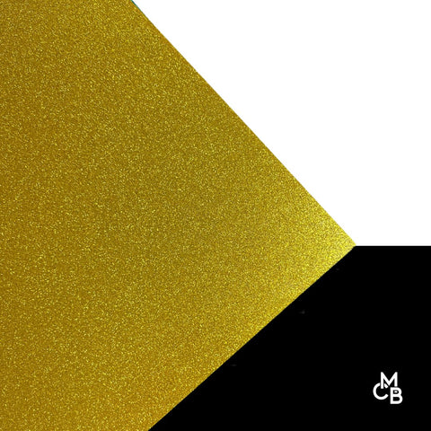 1/8" Gold Glitter Engraves Golden Yellow Two Tone Cast Acrylic Sheets