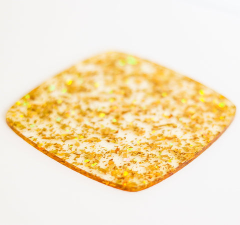1/8" Gold Holographic Flake Glitter Cast Acrylic Sheets