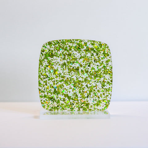 1/8" Green Flake Glitter Cast Acrylic Sheets