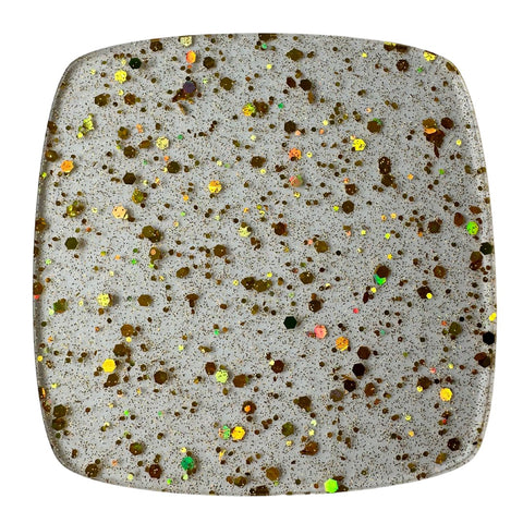 1/8" Holographic Gold Hexy Glitter Cast Acrylic Sheets