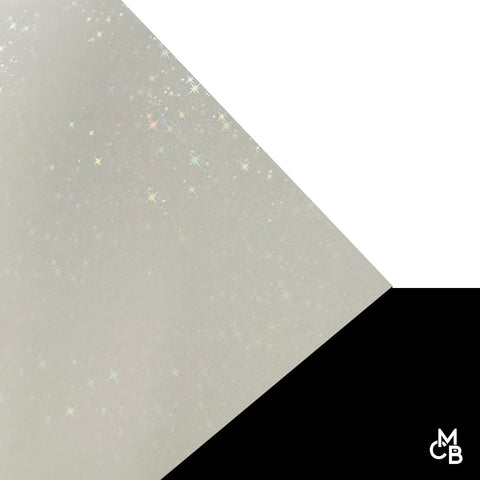 1/8" Iridescent Stars on White Acrylic Sheets