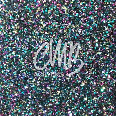 1/8" Lead Gray Holographic Glitter Cast Acrylic Sheets