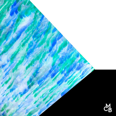 1/8" Lime Blue Pearl Cast Acrylic Sheets