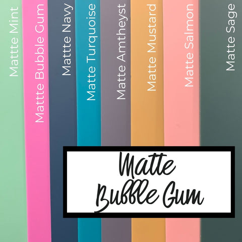 1/8" Matte Bubblegum Cast Acrylic Sheets | Matte/Gloss Finish
