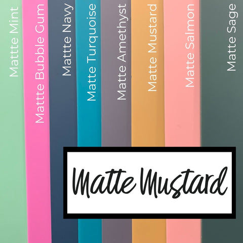 1/8" Matte Mustard Cast Acrylic Sheets | Matte/Gloss Finish