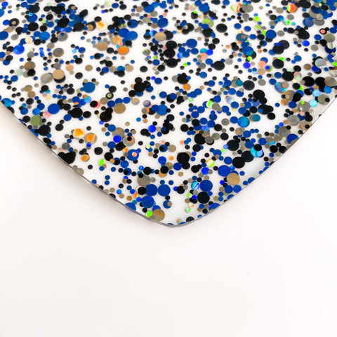 1/8" Mystic Midnight Glitter Dots Cast Acrylic Sheets