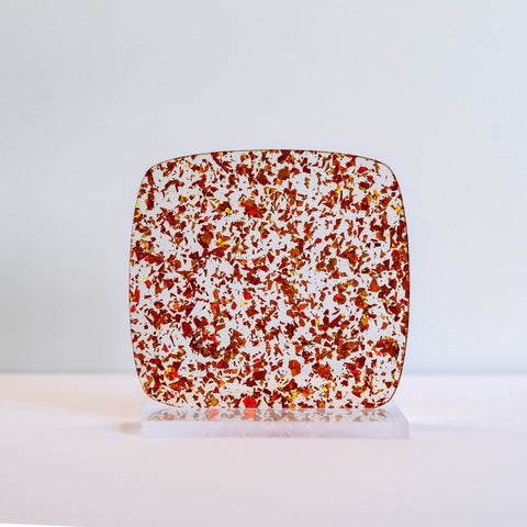 1/8" Orange Flake Glitter Cast Acrylic Sheets