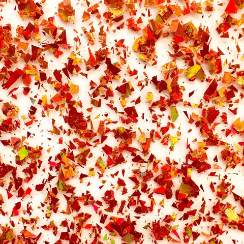 1/8" Orange Flake Glitter Cast Acrylic Sheets