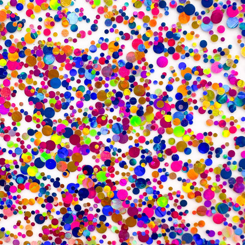 1/8" Party Time Glitter Dots Cast Acrylic Sheets