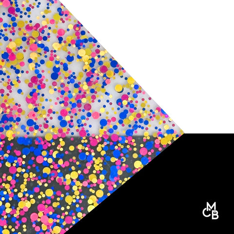 1/8" Party Time Glitter Dots Cast Acrylic Sheets