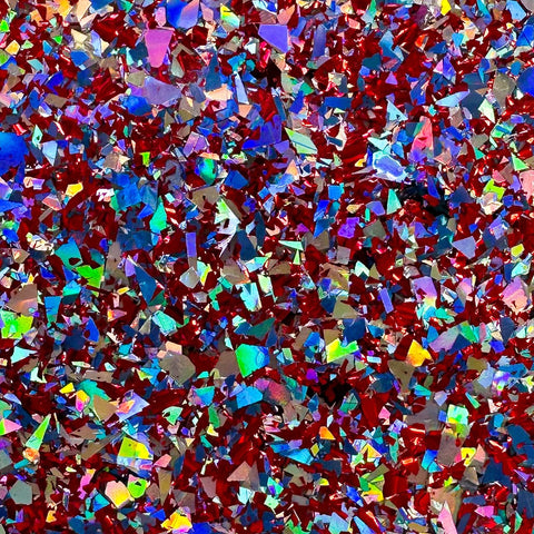 1/8" Patriotic Flake Glitter Cast Acrylic Sheets