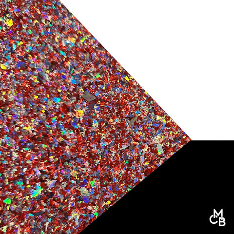 1/8" Patriotic Flake Glitter Cast Acrylic Sheets