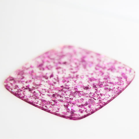 1/8" Pink Flake Glitter Cast Acrylic Sheets