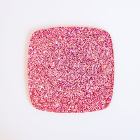 1/8" Pink Hearts Sparkling Glitter Cast Acrylic Sheets-- NOT ON RESTOCK CURRENTLY