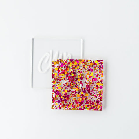 1/8" Sunset Sparkle Glitter Dots Cast Acrylic Sheets