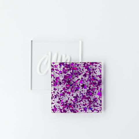 1/8" Purple Flake Glitter Cast Acrylic Sheets
