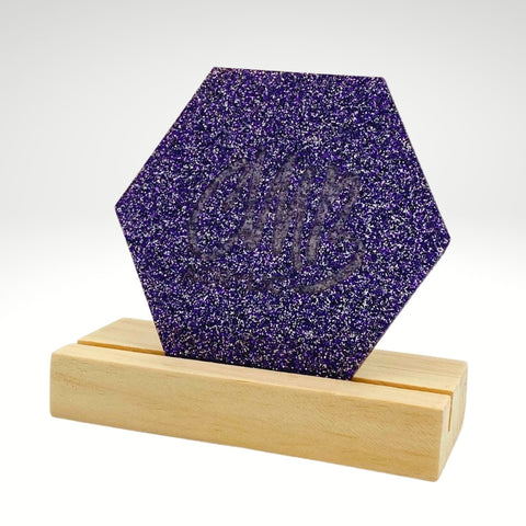 1/8" Purple/Silver Glitter Cast Acrylic Sheets