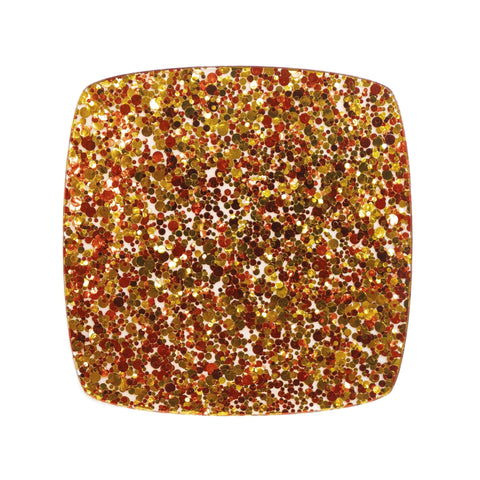 1/8" Red & Gold Glitter Dots Cast Acrylic Sheets