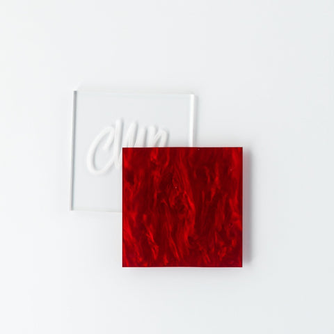 1/8" Red Pearl Cast Acrylic Sheets