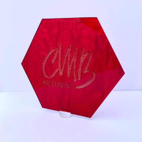 1/8" Red Pearl Cast Acrylic Sheets