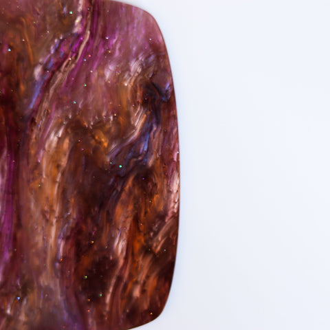 1/8" Royal Copper Marbled Glitter Cast Acrylic Sheets