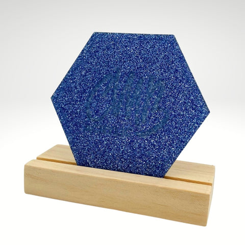 1/8" Sky Blue Glitter Cast Acrylic Sheets