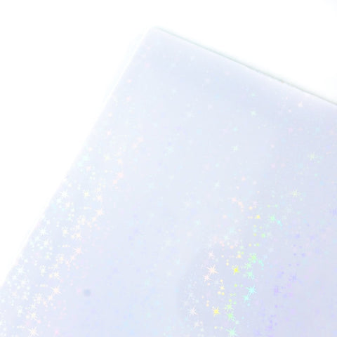 1/8" Iridescent Stars on White Acrylic Sheets