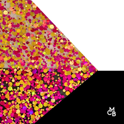 1/8" Sunset Sparkle Glitter Dots Cast Acrylic Sheets
