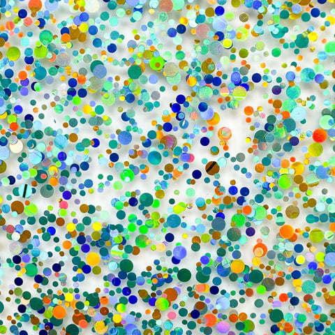 1/8" Totally Teal Glitter Dots Cast Acrylic Sheets