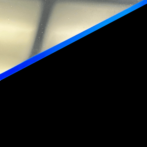 1/8" Transparent Edge Glow Blue Cast Acrylic Sheets