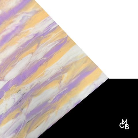 1/8" Vintage Violet Peach Paint Pour Cast Acrylic Sheets