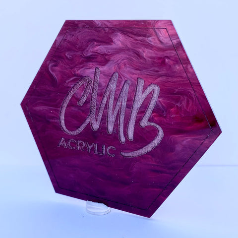 1/8" Wine Pearl Cast Acrylic Sheets