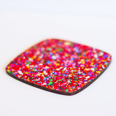 5/32" Christmas Party Chunky Flake Glitter Cast Acrylic Sheets