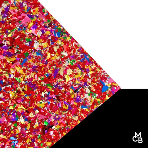 5/32" Christmas Party Chunky Flake Glitter Cast Acrylic Sheets