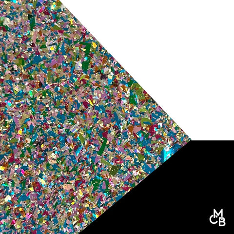 5/32" Pastel Party Chunky Flake Glitter Cast Acrylic Sheets