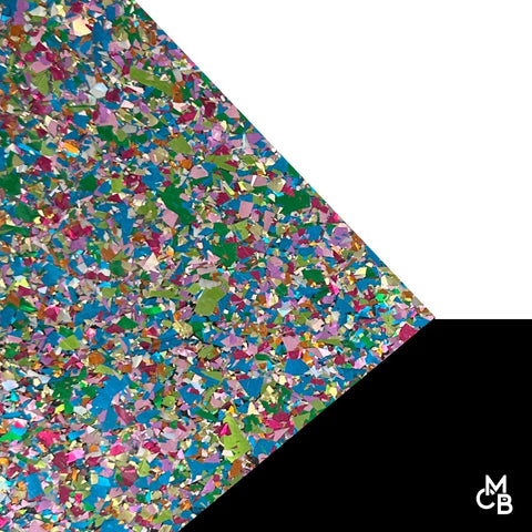 5/32" Pastel Party Chunky Flake Glitter Cast Acrylic Sheets