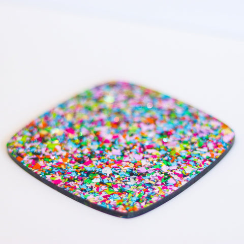 5/32" Pastel Party Chunky Flake Glitter Cast Acrylic Sheets