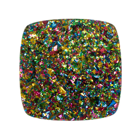 5/32" Peacock Party Chunky Flake Glitter Cast Acrylic Sheets