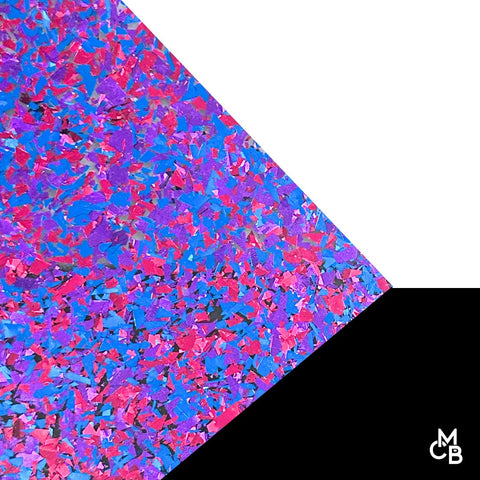 5/32" Rave Party Chunky Flake Glitter Cast Acrylic Sheets